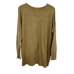 Pure Jill by J.Jill Tan Relaxed Knit Pullover Sweater Medium
